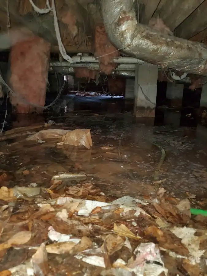 Crawl space flood assessment for Commercial Water Damage Restoration in Hondo
